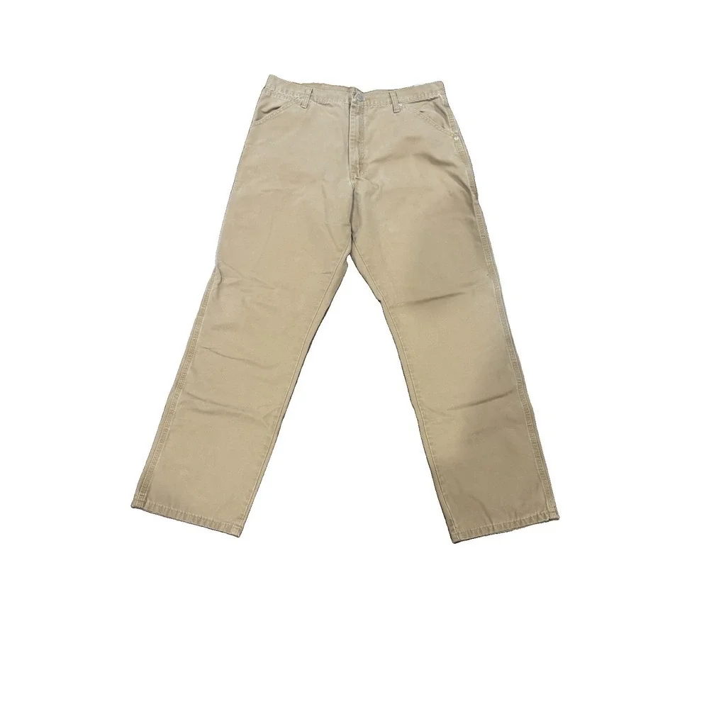 Wrangler Authentic Issue Carpenter Pants Mens 36x32 Tan Khaki Workwear Utility